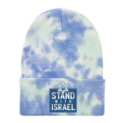 Stand With Israel Tie Dye 12in Knit Beanie