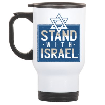 Stand With Israel Stainless Steel Travel Mug