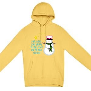 Star Light Star Bright Please Don't Let Me Melt Tonight Snowman Premium Pullover Hoodie