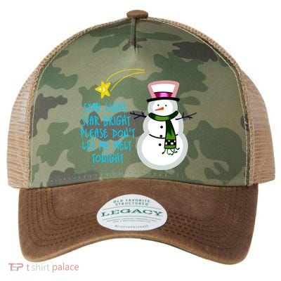 Star Light Star Bright Please Don't Let Me Melt Tonight Snowman Legacy Tie Dye Trucker Hat