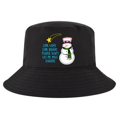 Star Light Star Bright Please Don't Let Me Melt Tonight Snowman Cool Comfort Performance Bucket Hat