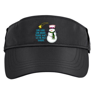 Star Light Star Bright Please Don't Let Me Melt Tonight Snowman Adult Drive Performance Visor