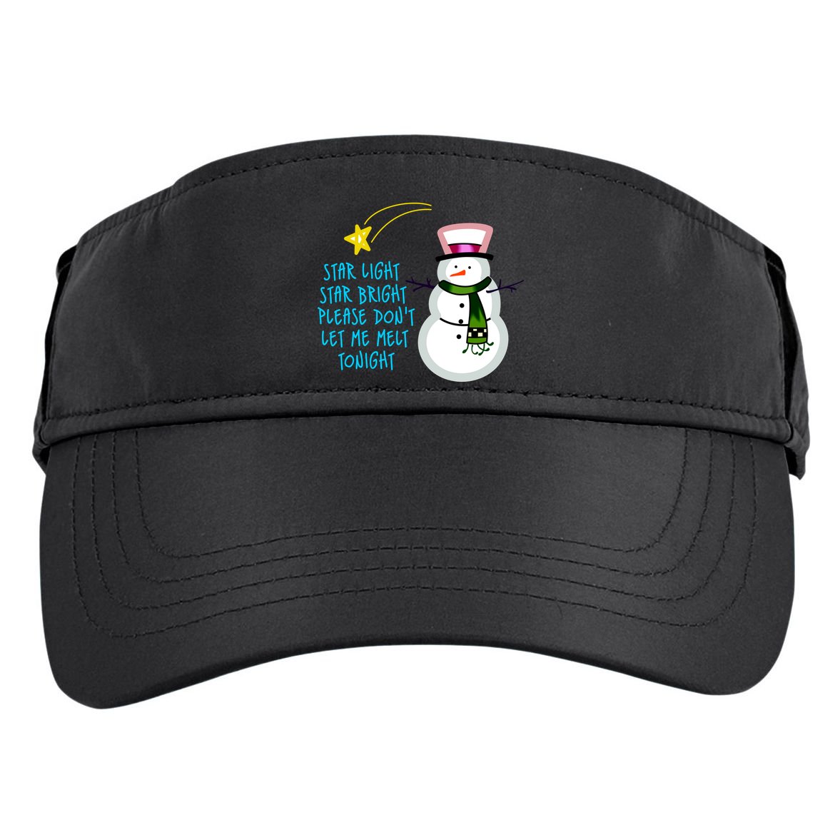 Star Light Star Bright Please Don't Let Me Melt Tonight Snowman Adult Drive Performance Visor