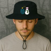 Star Light Star Bright Please Don't Let Me Melt Tonight Snowman Bucket Hat