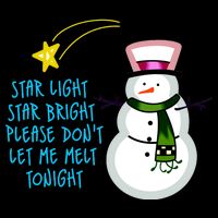 Star Light Star Bright Please Don't Let Me Melt Tonight Snowman Zip Tote Bag