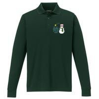 Star Light Star Bright Please Don't Let Me Melt Tonight Snowman Performance Long Sleeve Polo