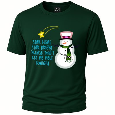 Star Light Star Bright Please Don't Let Me Melt Tonight Snowman Performance Shirt
