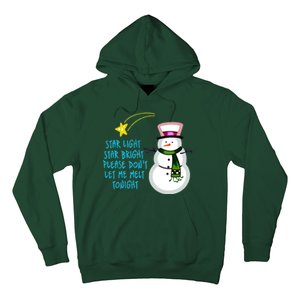 Star Light Star Bright Please Don't Let Me Melt Tonight Snowman Hoodie