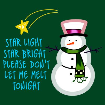 Star Light Star Bright Please Don't Let Me Melt Tonight Snowman T-Shirt