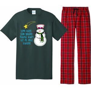 Star Light Star Bright Please Don't Let Me Melt Tonight Snowman Pajama Set