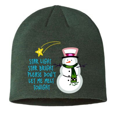 Star Light Star Bright Please Don't Let Me Melt Tonight Snowman Sustainable Beanie