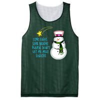 Star Light Star Bright Please Don't Let Me Melt Tonight Snowman Mesh Reversible Basketball Jersey Tank