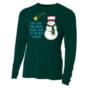 Star Light Star Bright Please Don't Let Me Melt Tonight Snowman Cooling Performance Long Sleeve Crew