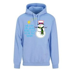 Star Light Star Bright Please Don't Let Me Melt Tonight Snowman Unisex Surf Hoodie