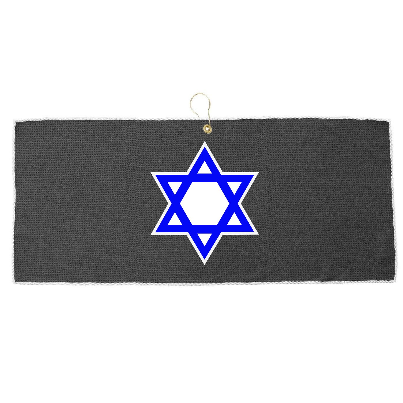 Star of David Large Microfiber Waffle Golf Towel