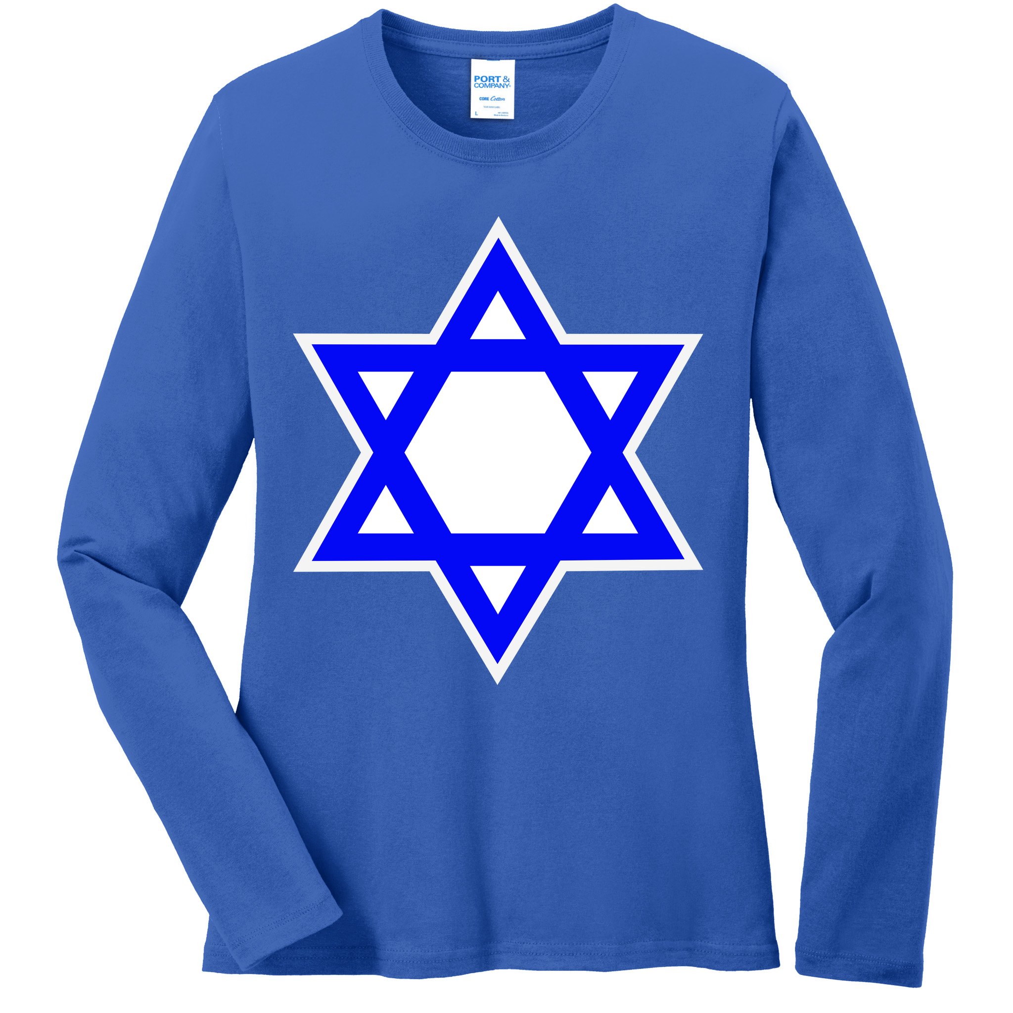 Star of David Ladies Long Sleeve Shirt