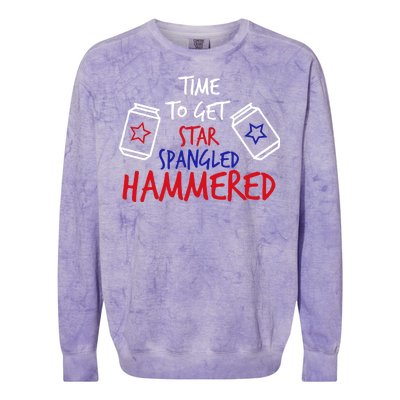 Star Spangled Hammered Colorblast Crewneck Sweatshirt