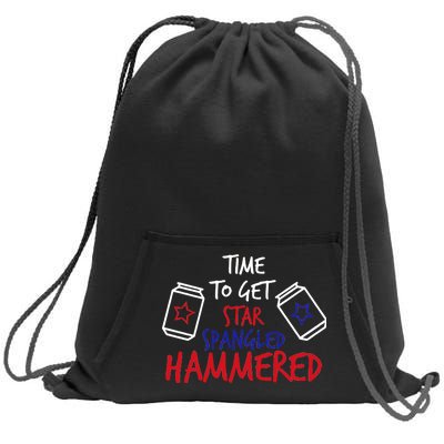 Star Spangled Hammered Sweatshirt Cinch Pack Bag