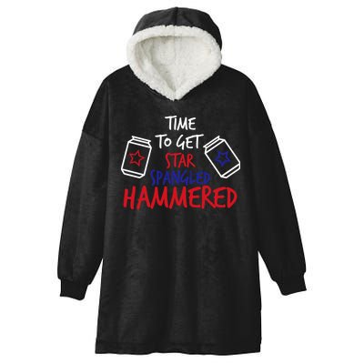 Star Spangled Hammered Hooded Wearable Blanket