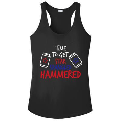 Star Spangled Hammered Ladies PosiCharge Competitor Racerback Tank