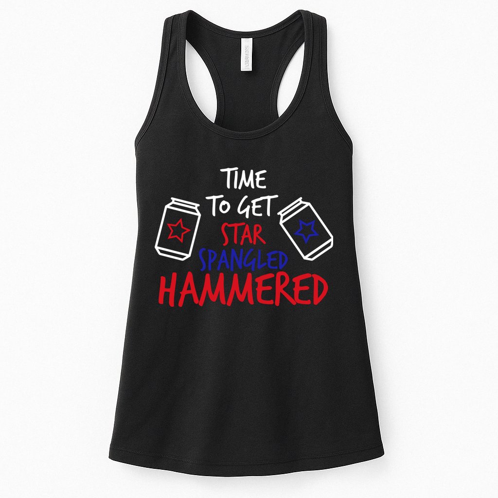 Star Spangled Hammered Womens Tank Top
