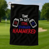 Star Spangled Hammered Golf Towel