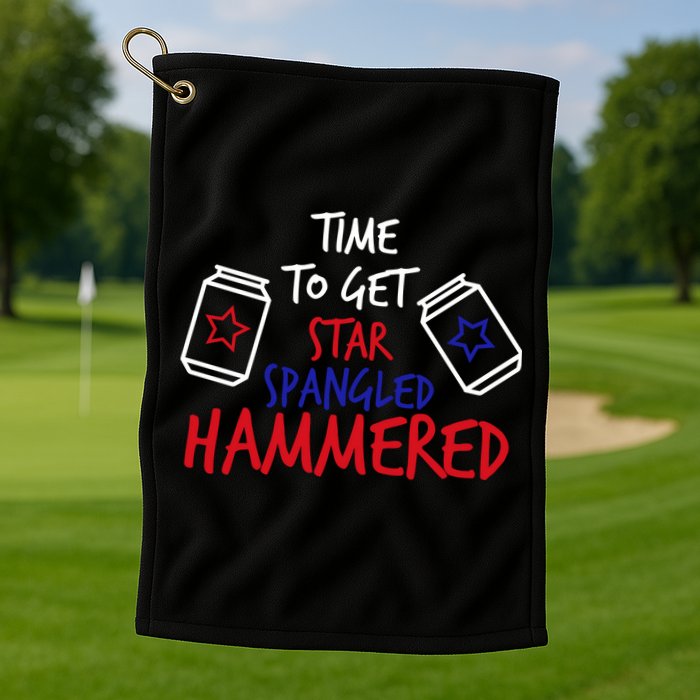 Star Spangled Hammered Golf Towel