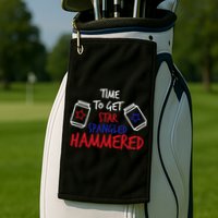 Star Spangled Hammered Golf Towel