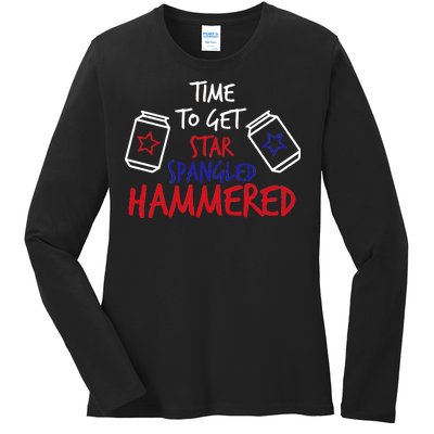 Star Spangled Hammered Ladies Long Sleeve Shirt