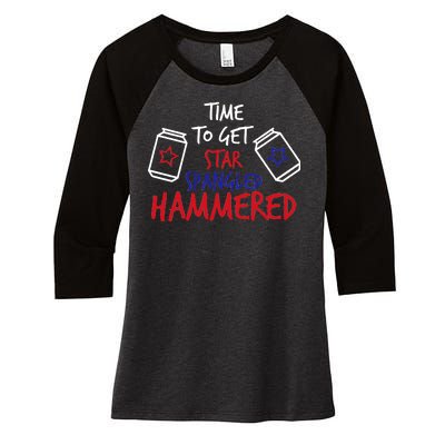 Star Spangled Hammered Women's Tri-Blend 3/4-Sleeve Raglan Shirt