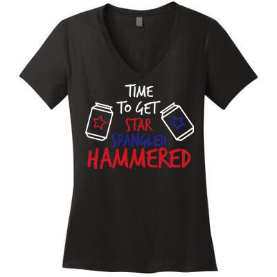 Star Spangled Hammered Women's V-Neck T-Shirt