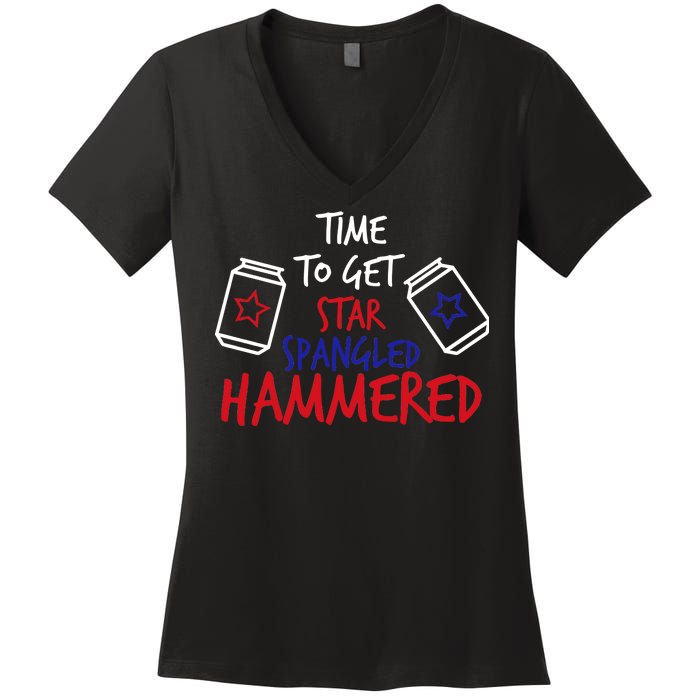 Star Spangled Hammered Women's V-Neck T-Shirt