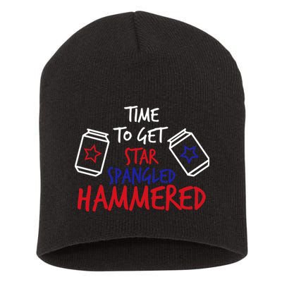 Star Spangled Hammered Short Acrylic Beanie