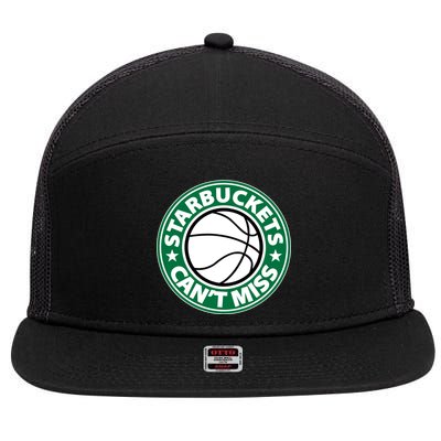 Starbuckets Can't Miss Basketball 7 Panel Mesh Trucker Snapback Hat