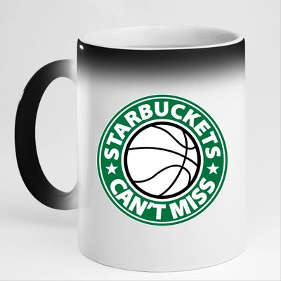 Starbuckets Can't Miss Basketball 11oz Black Color Changing Mug