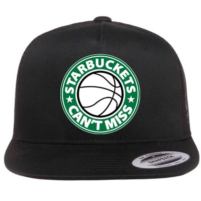 Starbuckets Can't Miss Basketball Flat Bill Trucker Hat