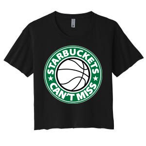 Starbuckets Can't Miss Basketball Women's Crop Top Tee