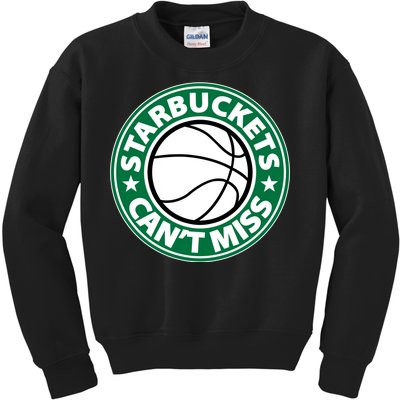 Starbuckets Can't Miss Basketball Kids Sweatshirt