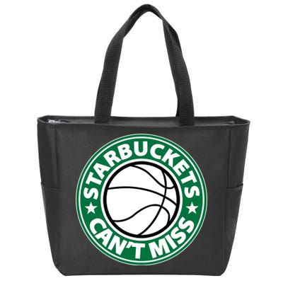 Starbuckets Can't Miss Basketball Zip Tote Bag