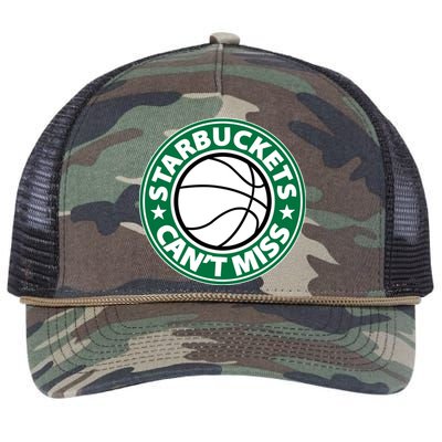 Starbuckets Can't Miss Basketball Retro Rope Trucker Hat Cap