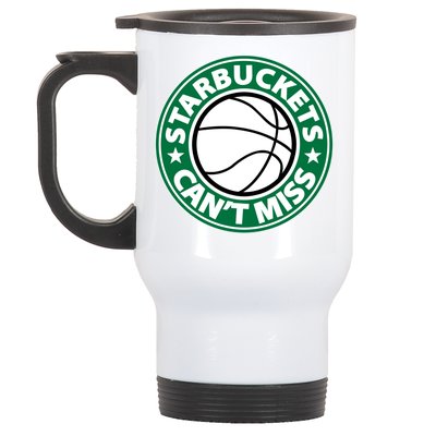 Starbuckets Can't Miss Basketball Stainless Steel Travel Mug