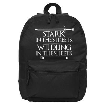 Stark In The Streets Wildling In The Sheets 16 in Basic Backpack