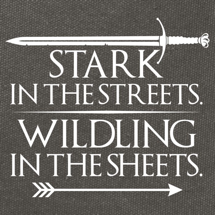 Stark In The Streets Wildling In The Sheets Cotton Canvas Backpack