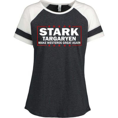 Stark Targaryen Make Westeros Great Again Enza Ladies Jersey Colorblock Tee