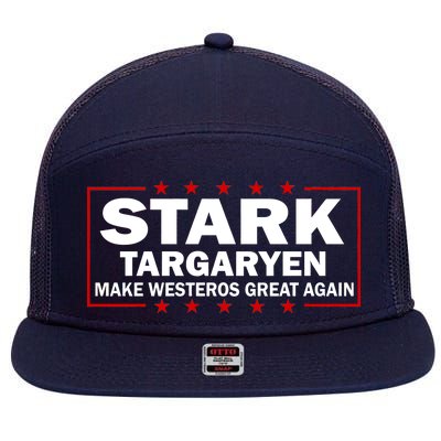 Stark Targaryen Make Westeros Great Again 7 Panel Mesh Trucker Snapback Hat