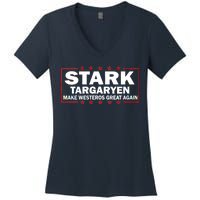 Stark Targaryen Make Westeros Great Again Women's V-Neck T-Shirt