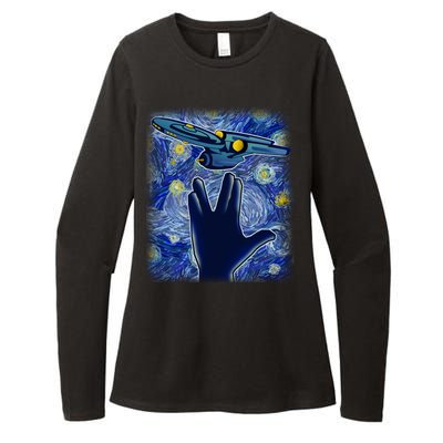 Starry Flight Womens CVC Long Sleeve Shirt