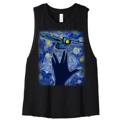 Starry Flight Women's Racerback Cropped Tank