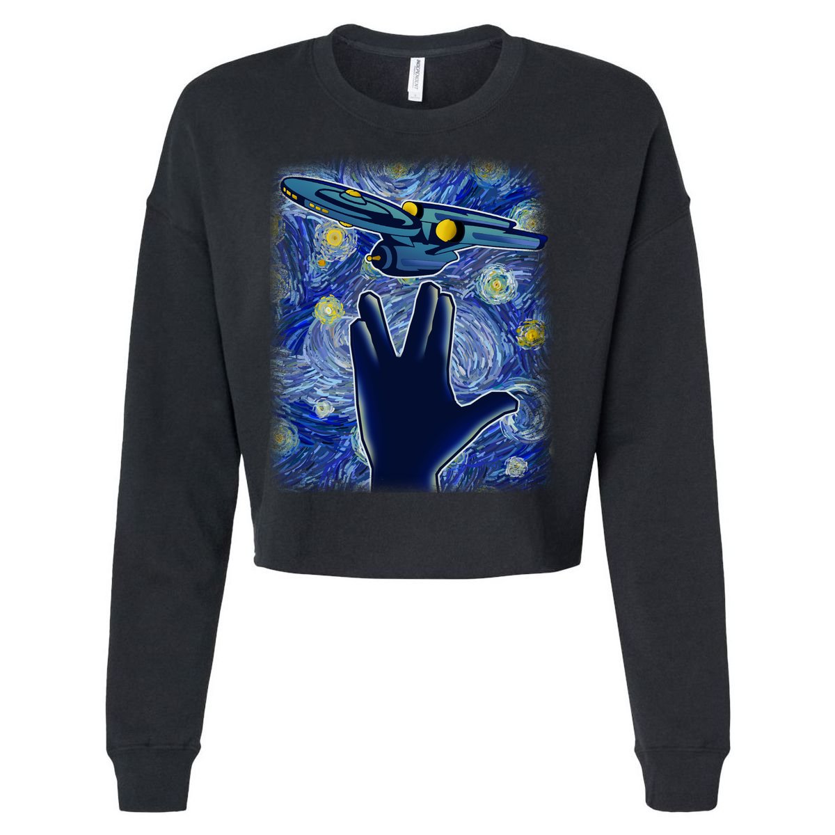 Starry Flight Cropped Pullover Crew