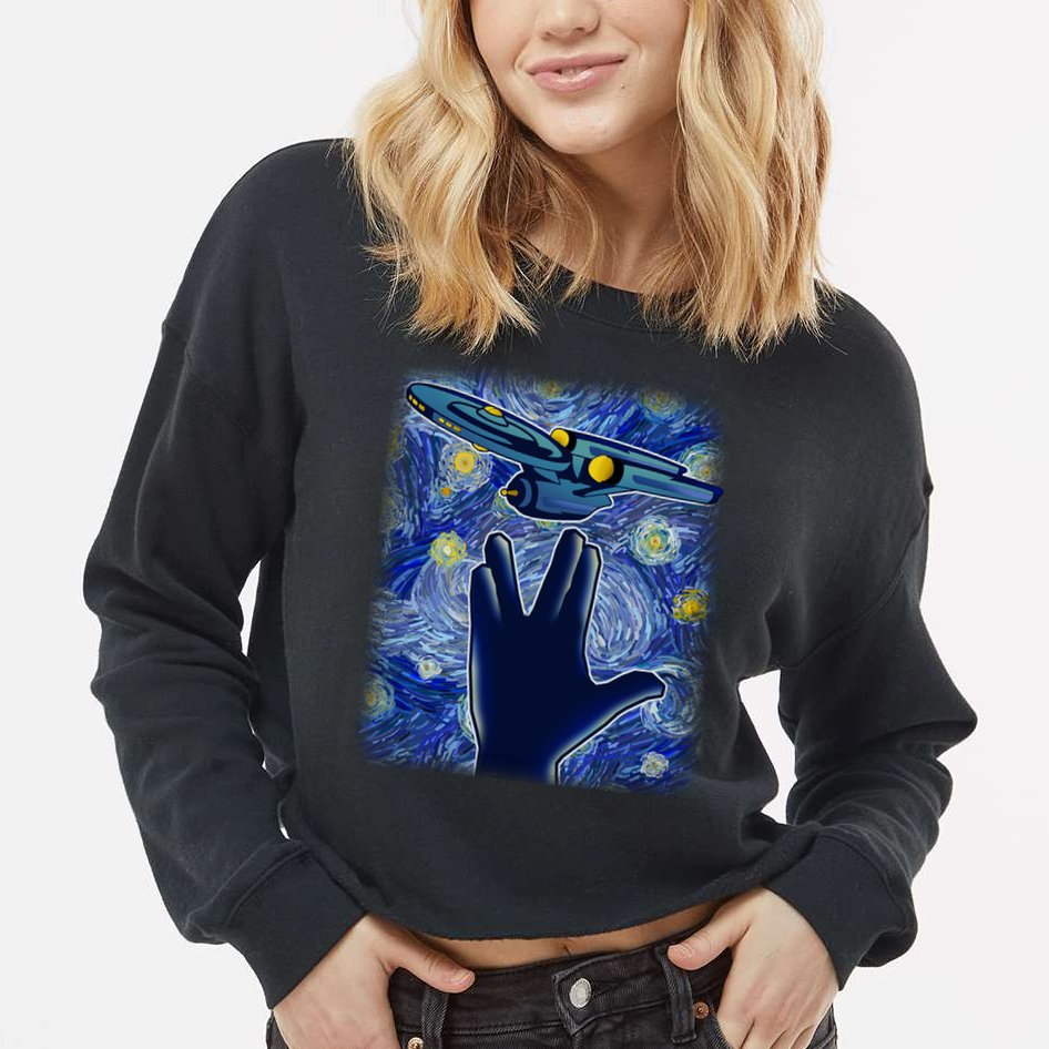 Starry Flight Cropped Pullover Crew